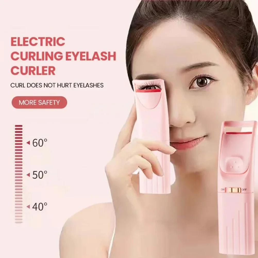 แบบพกพา 3 โหมดอุณหภูมิ Heated Eyelashes Curling เครื่องมืออิเล็กทรอนิกส์ USB Natural Fake Eye Lash Curler อุปกรณ์ความงาม