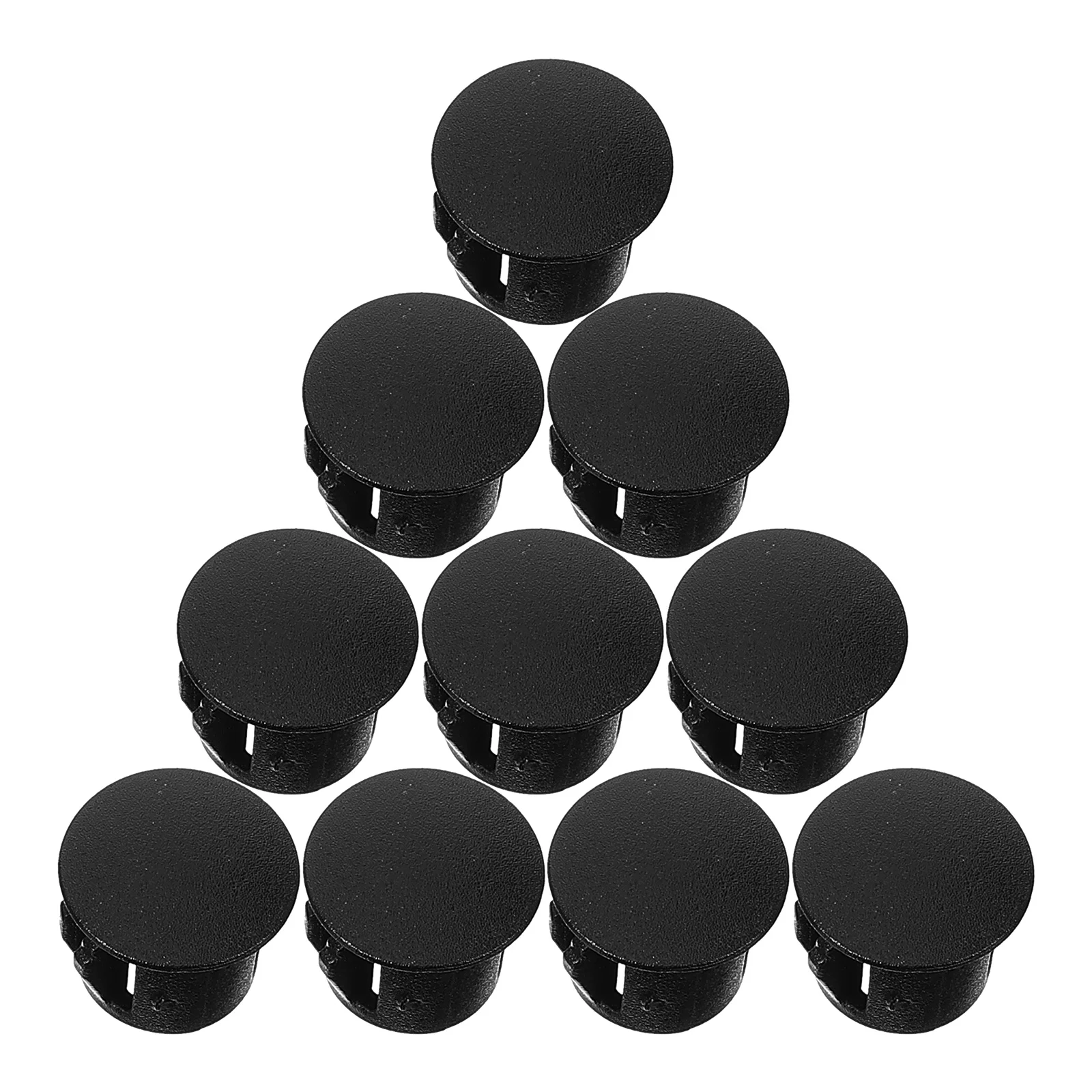 

50pcs Plastic Hole Cover Cabinet Plug Small Stopper Black Plugs Furniture Holes Decorative Reusable Lightweight Smooth Wooden