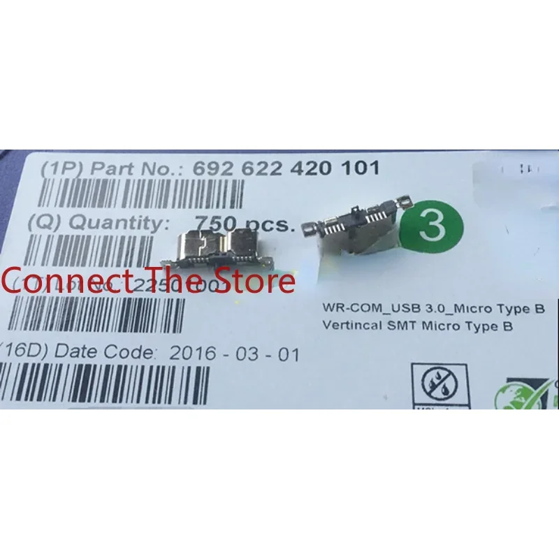 

2PCS Tablet Micro USB3.0 Connector Female Seat Vertical SMD Charging Interface Socket