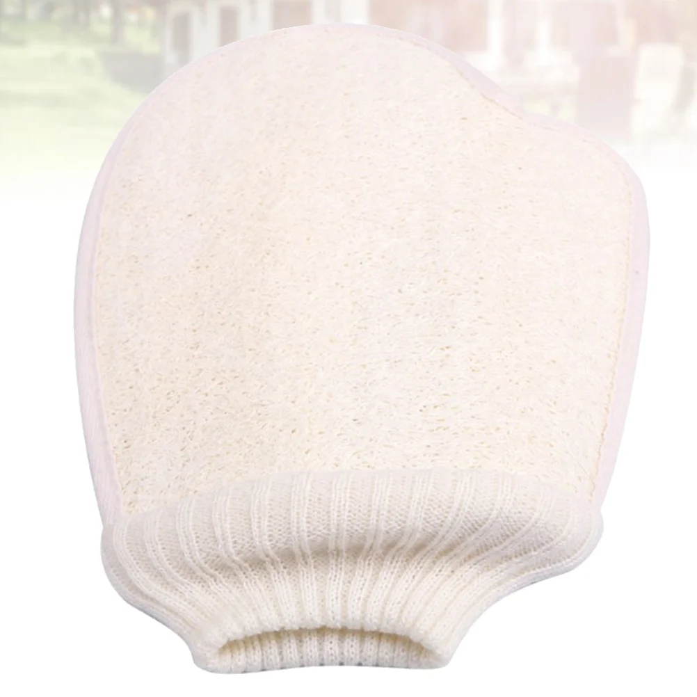 قفاز تقشير اللوف لفرك الظهر خفيف الوزن للاستحمام وتنظيف الجسم وإزالة الدورة الدموية الميتة