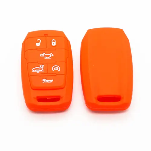 Xinyuexin Silicone Car Key Case Cover Fob for Dodge Ram 1500 Smart Key 6 Buttons 2019 2020 New Remote Key Holder Bag Protection - Image 4