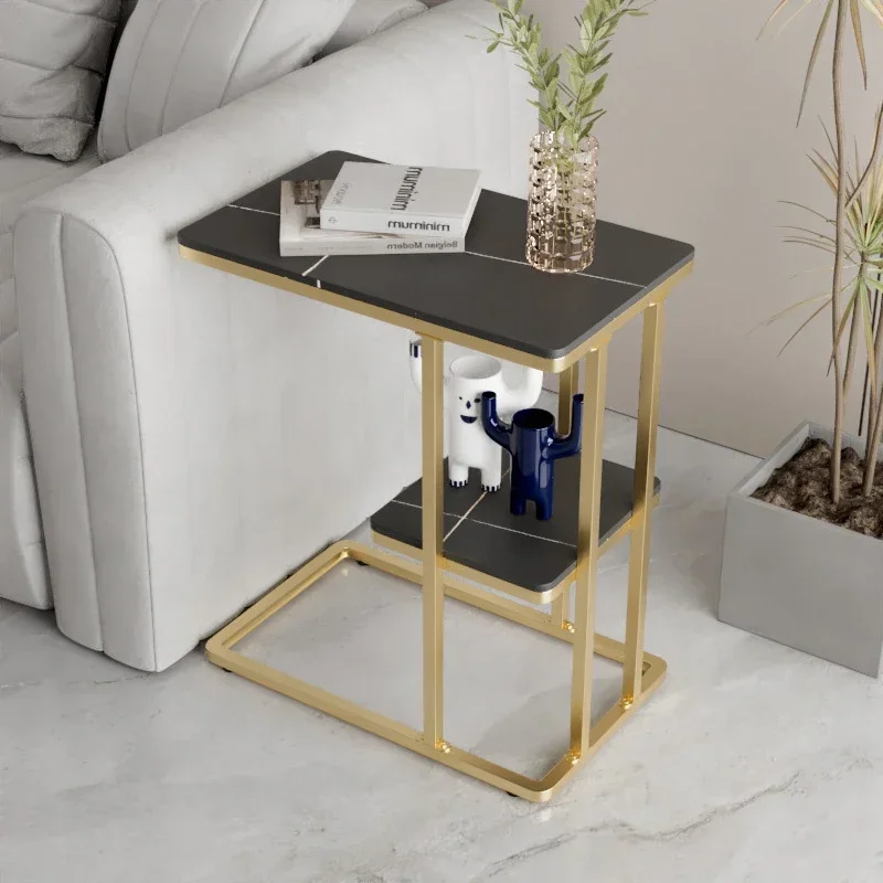 

#F Marble Side Tables New Living Room Furniture Nordic Oak Metal Sofa Coffee Gold Luxury Modern Marble Side Accent Tea End Table