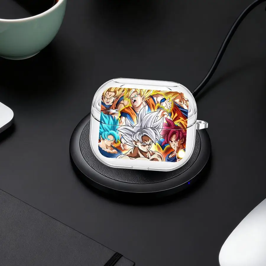 Clear Earphone Cases Cover With Hook Case For Samsung Galaxy Buds 4Pro Live 2Pro 4 Pro 3Pro 3 FE 2 Super Saiyan S-Son Gokus view 5