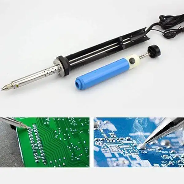 Handheld Electric Desoldering Pump 220v EU US Electric Soldering Iron PCB Solder Sucker Desoldering Tin Vacuum Pump Welding Tool