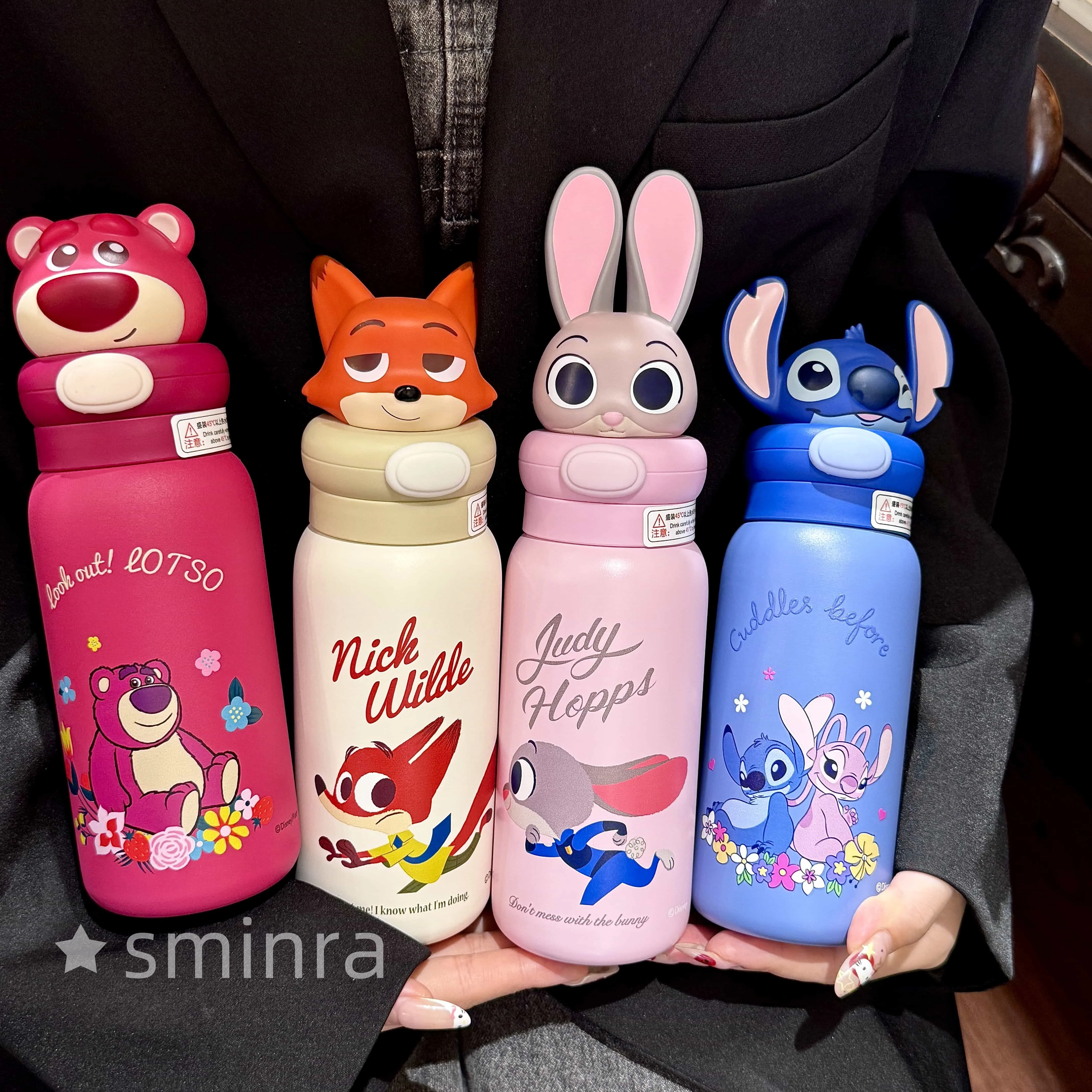 

Lilo & Stitch Judy Hopps Nick Wilde Lotso‌ Cute stainless steel easy to carry thermal insulation water cup, birthday gift