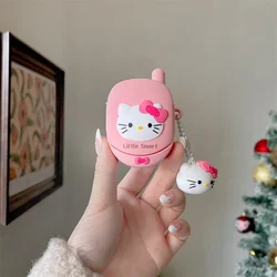 Funda de teléfono rosa de Hello Kitty para Airpods Pro 2, cubierta protectora a prueba de golpes para auriculares, Funda de Anime para Airpods 1/2/3, Funda para niñas