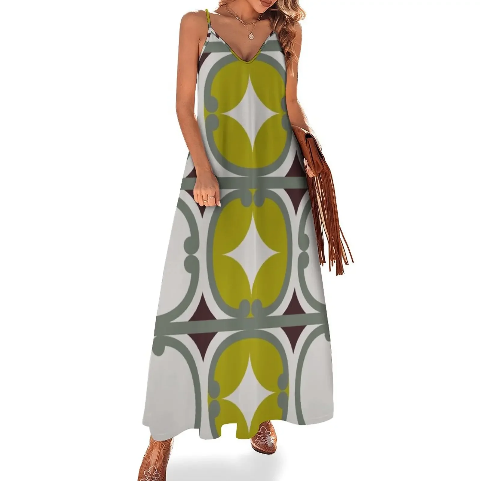 

Retro Maori (lime) Sleeveless Dress summer dress korean women african dresses for woman