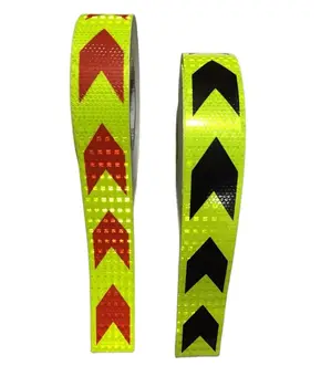 도로 안전을 위한 5cmx3m 자동 접착 화살표 반사 경고 테이프 반사판 소재