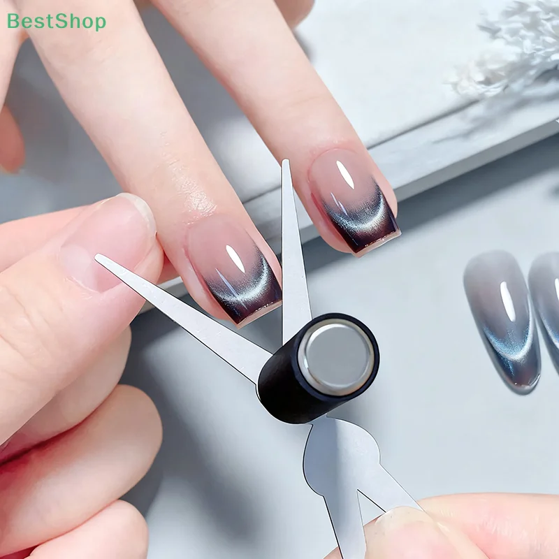♥ Doppelkopf Big Y-förmiges magnetisches Hilfswerkzeug French Nail Art Cat Eye Magnetstab Kombination DIY V-förmige Nagelkunst