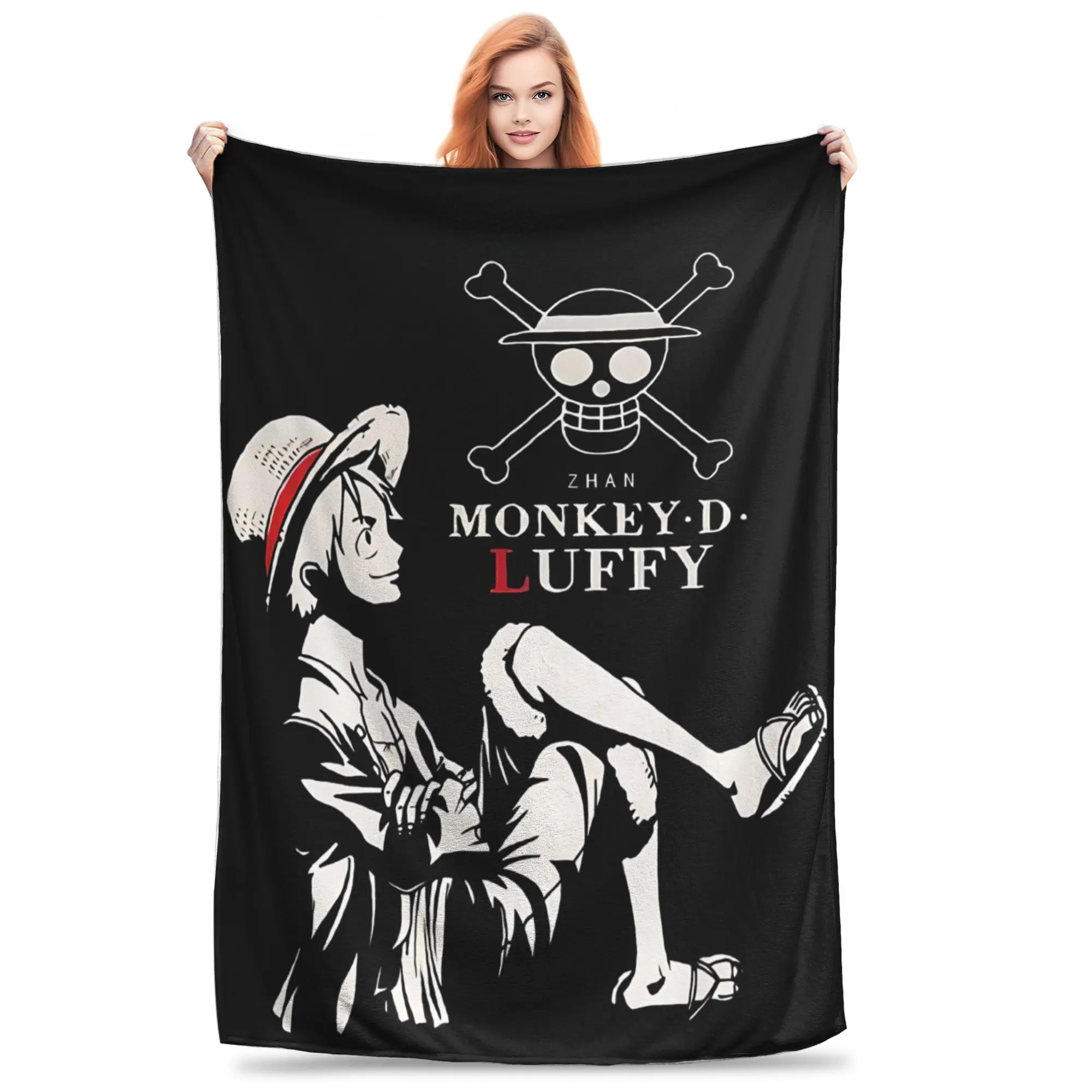 1PC home Cutecore Room Decor One piece Luffy Blanket Throw Blanket  Novelty Warm Blanket All Season