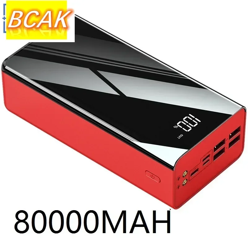 BCAK-tienda de descuento, tesoro de carga de gran capacidad, mAh 80000, pantalla Digital 60000, 5w, carga rápida para exteriores, 100000 de energía móvil