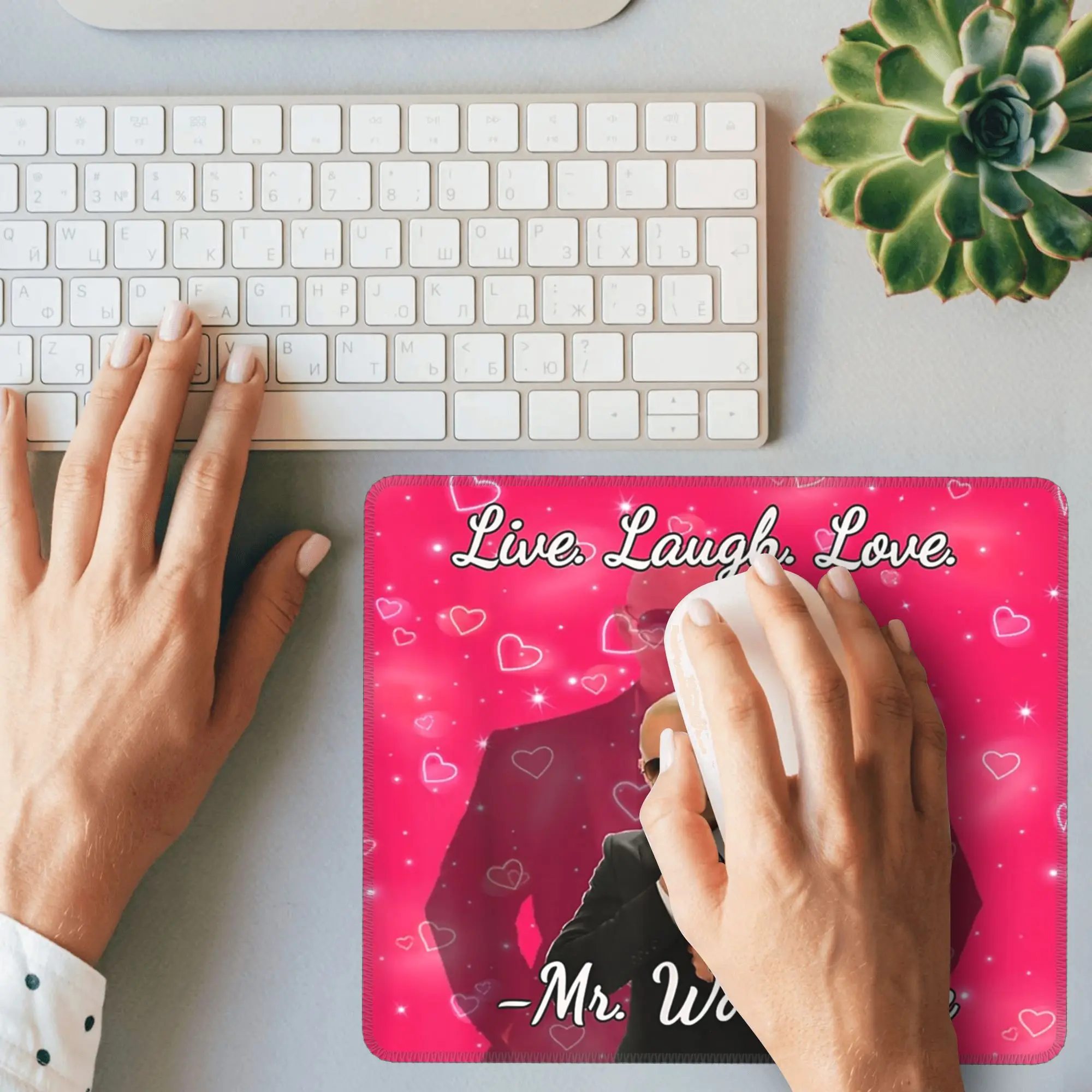 Mr Worldwide Pitbull Valentine Mouse Pad Computer Keyboard Mouse Mat Gamer PC Laptop Desk Mat Office Accessories Table Mats