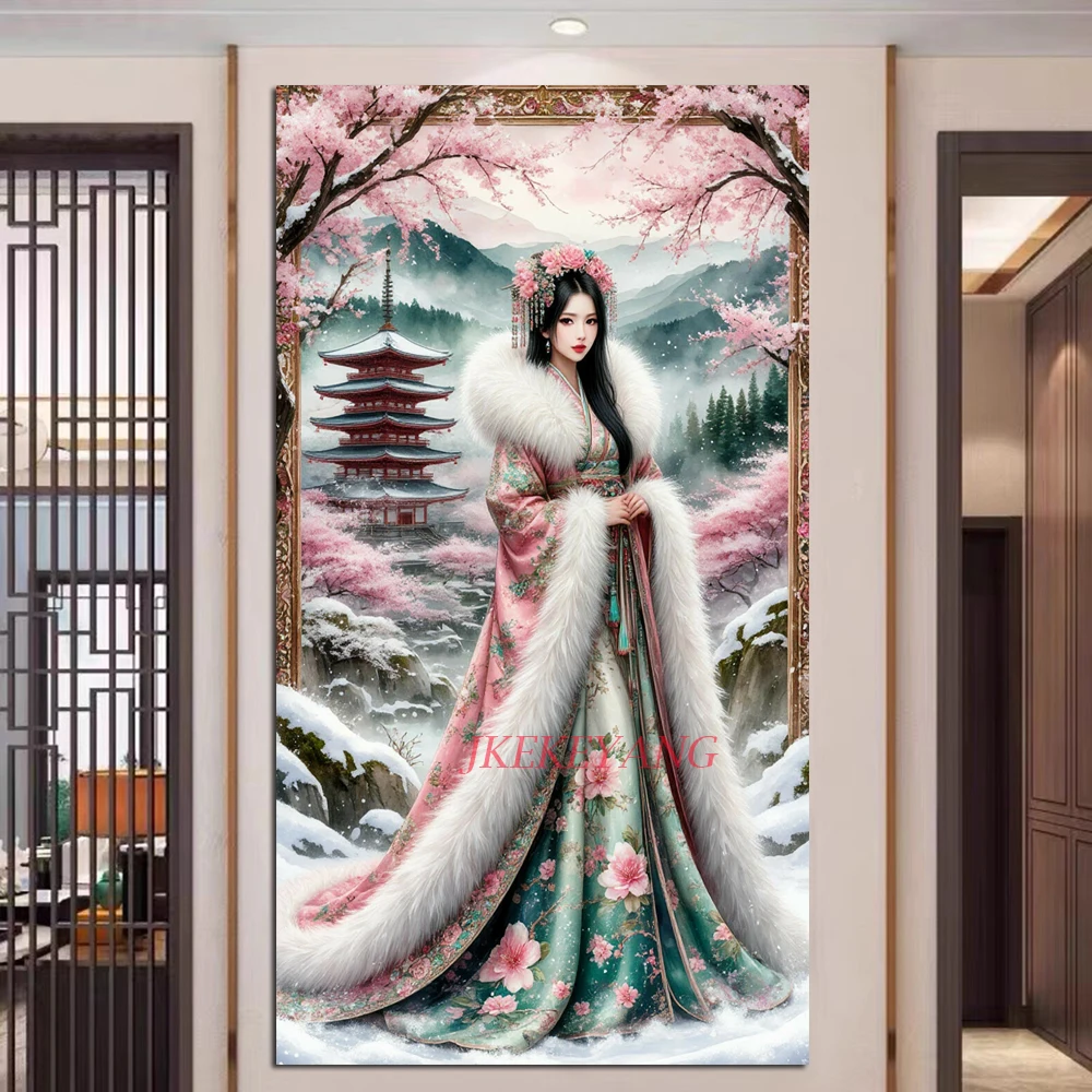 

Beautiful Japanese Geisha Picture DIY Diamond Painting Cross Stitch Full Drills Diamond Mosaic New Collection Home Decor