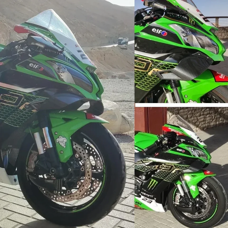 For Kawaski Ninja ZX10R Winglet Aerodynamic Wing Kit Fixed Fairing