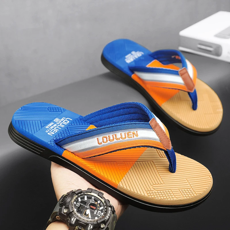 

Лето 2024, высококачественные брендовые мужские шлепанцы, летние пляжные шлепанцы, мужские уличные повседневные кроссовки, дышащие мужские пляжные тапочки