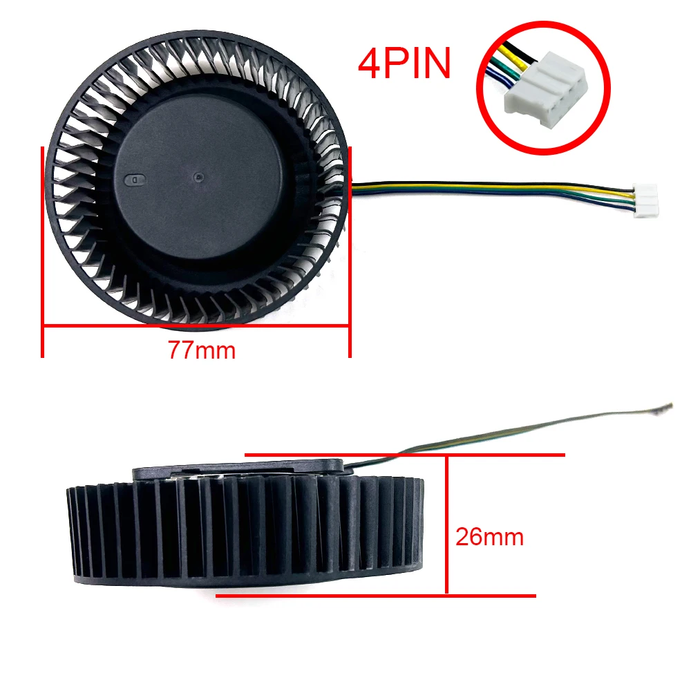 

NEW Cooling 77MM 4PIN For ASUS RTX2070 RTX2080 RTX2080ti RTX2060 Super Graphics Video PLB07525B12HH PLB08025B12HH video card fan