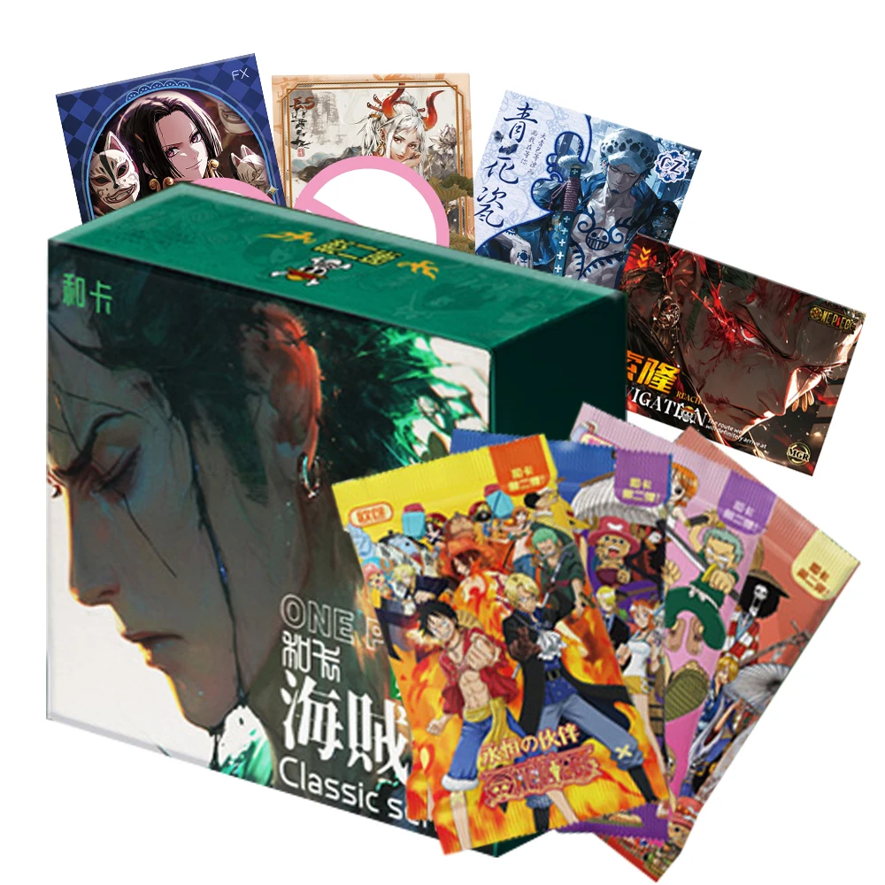 

One Piece Collection Cards Monkey D. Luffy Sanji Classic Japanese Anime Characters Cool Handsome Emboss Fluorescent Cards Gifts