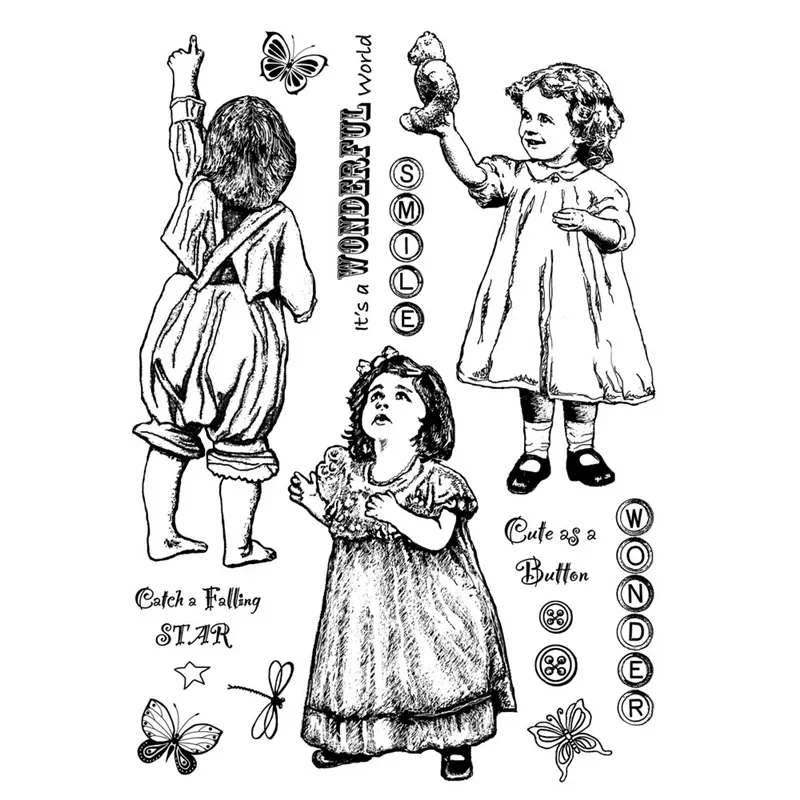 New Arrival Girl Clear Stamps 2022 For Scrapbooking Paper Making Lady Children Friendship Account Craft Card Transparent Seal