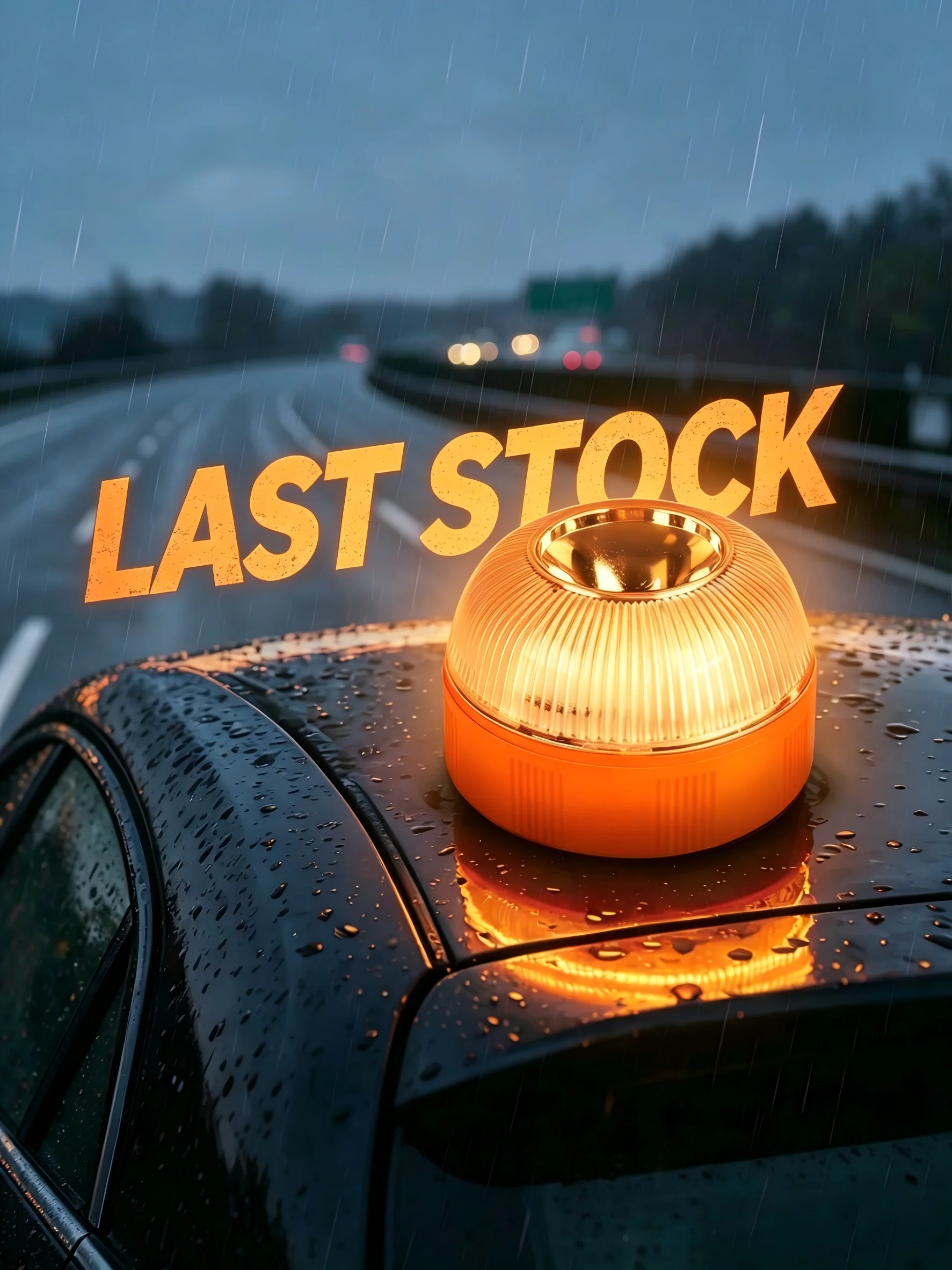 Led Car Emergency Light Flashing Light Magnetic Induction Road Accident Light Portable Strobe Warning Light
