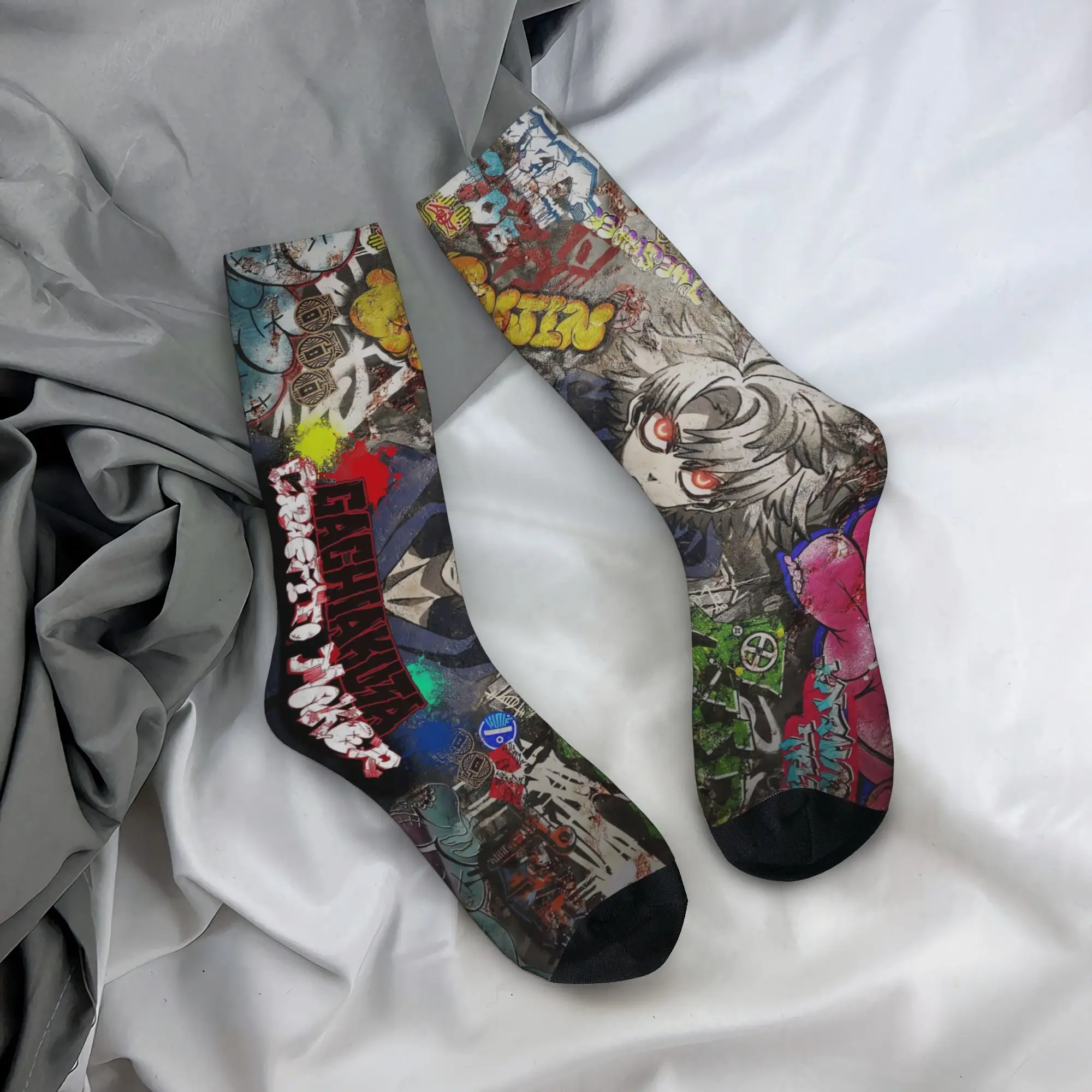 

Gachiakutas Anime Socks Spring Stockings Vintage Women Men Comfortable Socks Design Cycling Anti Bacterial Socks