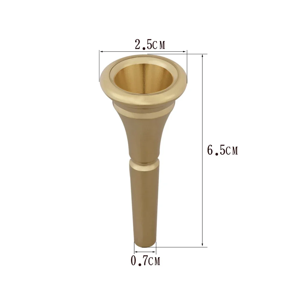 Professionelles Mundstück aus Waldhorn, vergoldetes, versilbertes Mundstück, Ersatzteile für Waldhorn, Musikinstrumentenzubehör – Detail 2