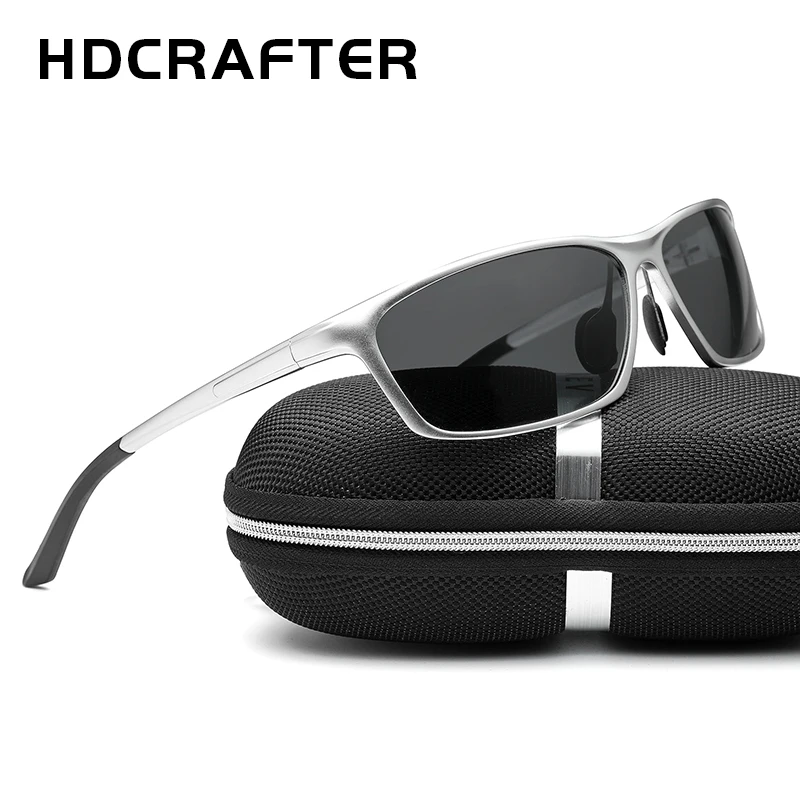 HDCRAFTER Aluminum Magnesium Men\'s Sunglasses Polarized Driving Sun Glasses Mens oculos Male Eyewear Accessories