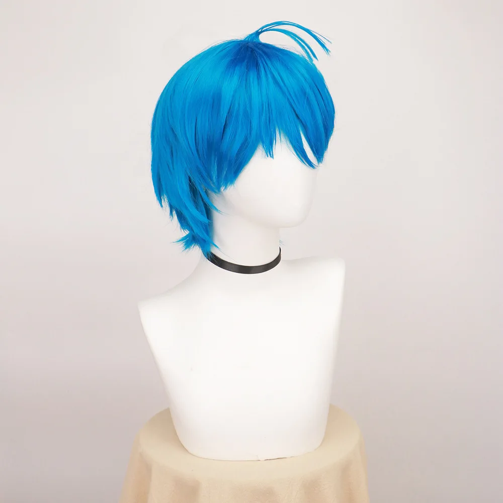 Halloween women Movie Inside Joy cosplay blue wig Outside blue short hair costumes