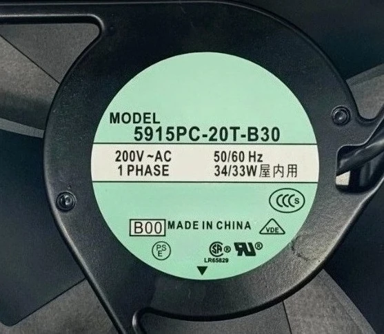 Brand New Original 5915PC-20T-B30 5915PC 20T B30 AC 200V 34/33W 172*150*38MM Cabinet Cooling Fan Fast Delivery