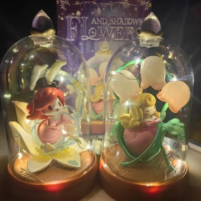 Disney Princess D-Baby Fiori E Ombre Lampada a scatola cieca Figura anime Scatola misteriosa Giocattoli a sorpresa Decor Ornamenti per il desktop Regalo