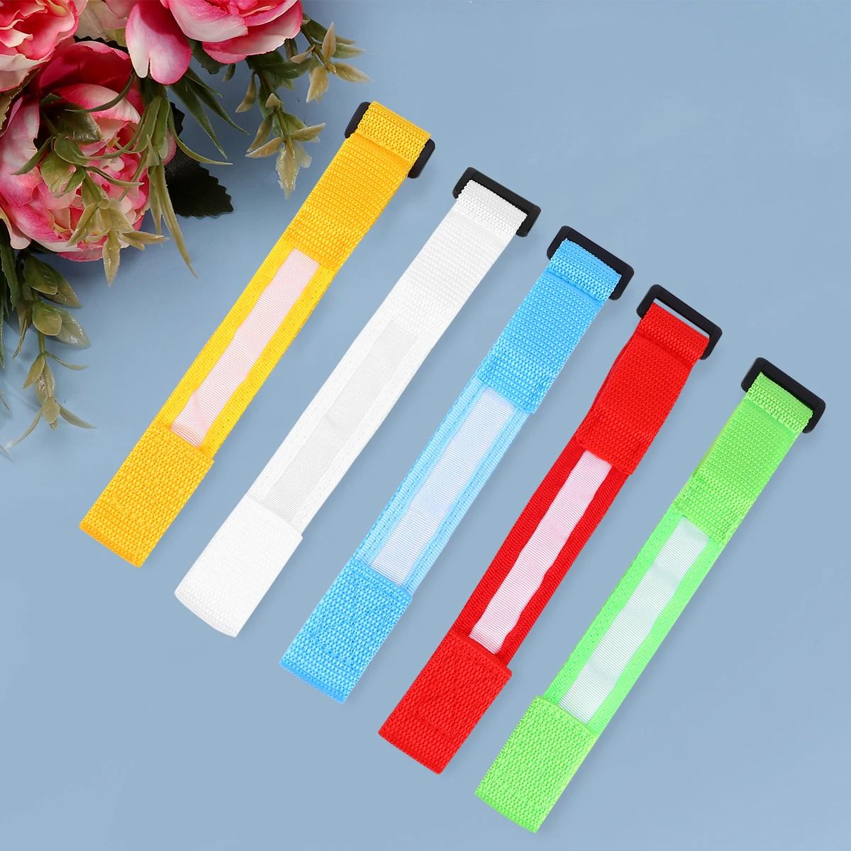 5 قطعة LED معصمه توهج أساور وامض الذراع العصابات الرياضة الأمن دائم عاكسة اللعب في الهواء الطلق