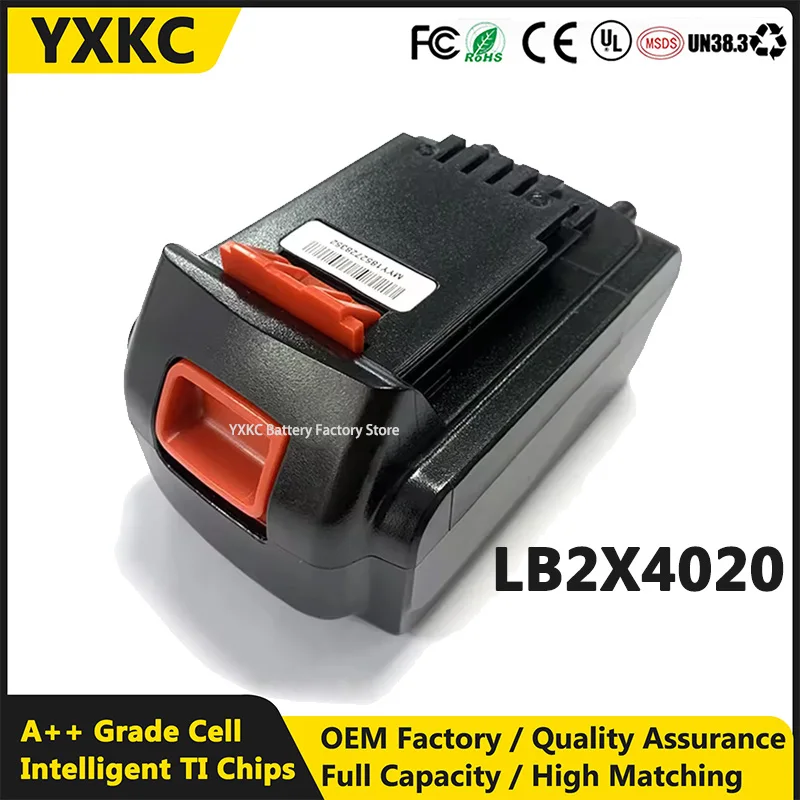 

YXKC Lbxr20 20 Volt Max Battery Replace For Black Decker 20v Lithium Battery Lb20 Lbx20 Lbxr2020 Lbx4020 Lb2x4020-ope 4000mah