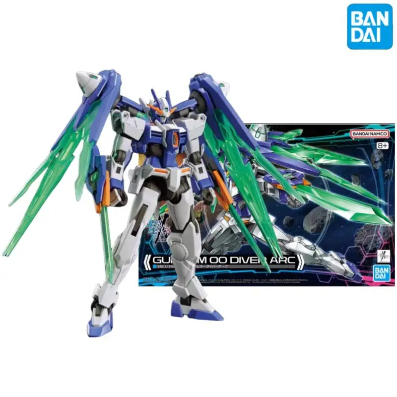 Bandai Original Gundam Model Kit Anime Figure HG 1/144 GUNDAM 00 DIVER ARC Action Figures Toys Collectible Gifts for Children