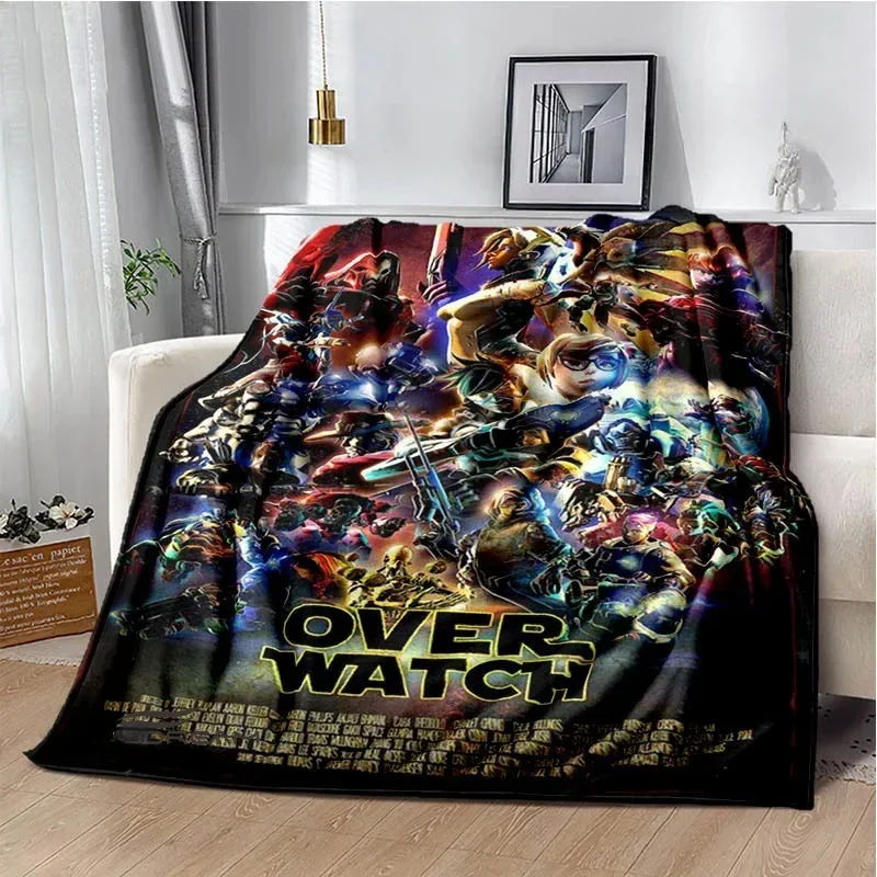 2026 Fashion Game Overwatch Printed Blanket Flange Warm Picnic Soft And Comfortable Cubre Birthday
