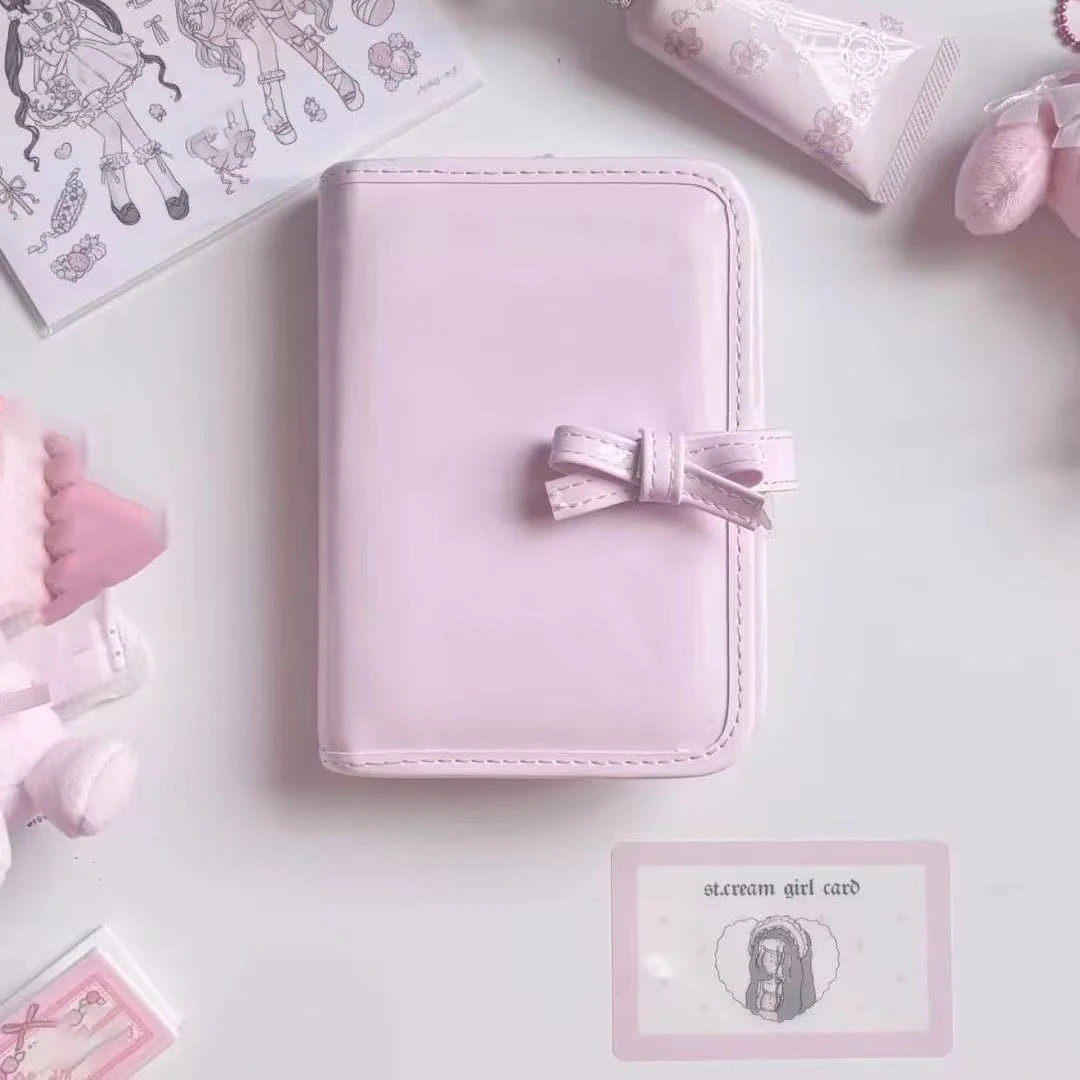 Koreanisches Creme-Puder A7 Notizbuch Japanisches Mädchenherz Loseblatt-Terminplaner Studenten Tragbares Notizbuch Niedliches Dekoratives Geschenk
