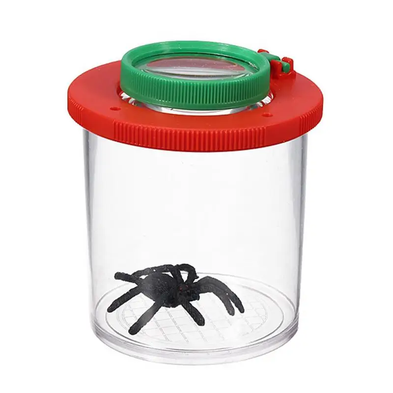 Home Magnifying Glass Children Cylindrical Crawler Spider Insect Box Magnifying Glass Portable Handheld Magnifying Glass