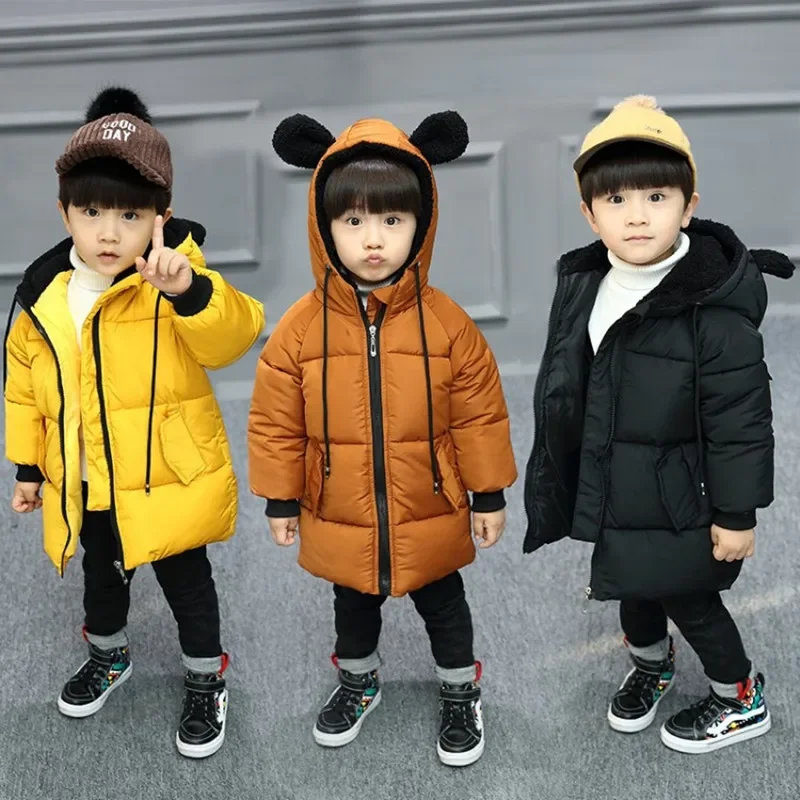 

Winter Toddler Girls Warm Hooded Jackets Kids Clothes Baby Boys Coat Long Jacket Autumn Children Casual Outerwear Girl Outfits