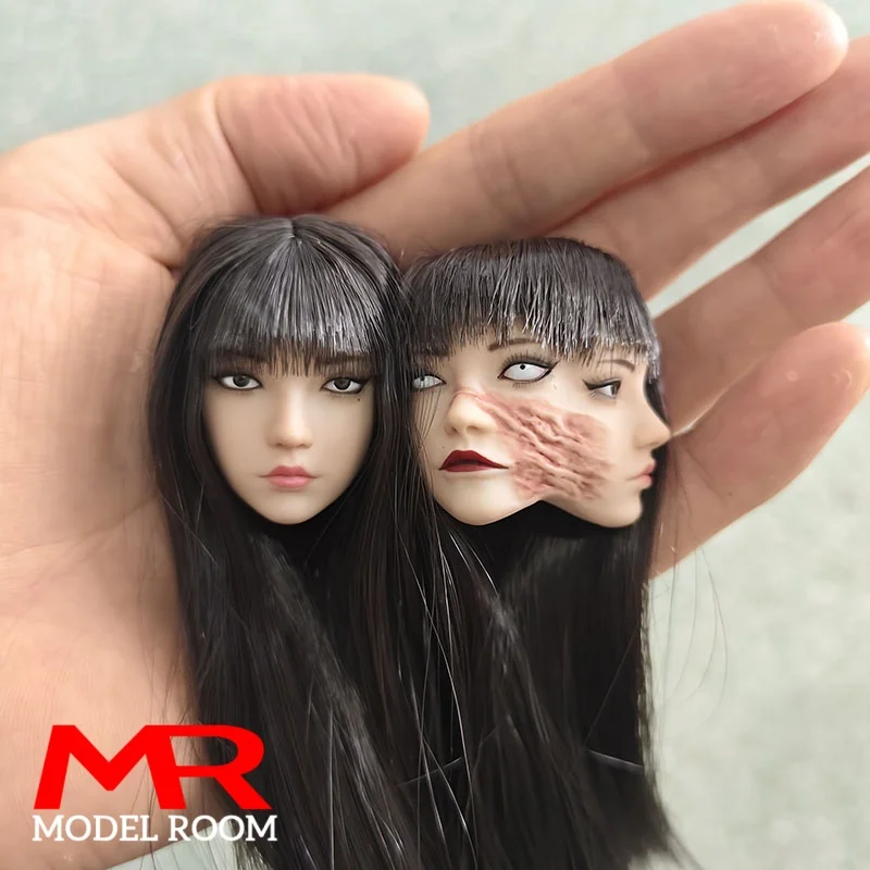 YMT090 1/6 Scale Twin Sister Head Sculpt Carving Model Fit 12'' TBL PH YM ANT Female Action Figure Body Dolls