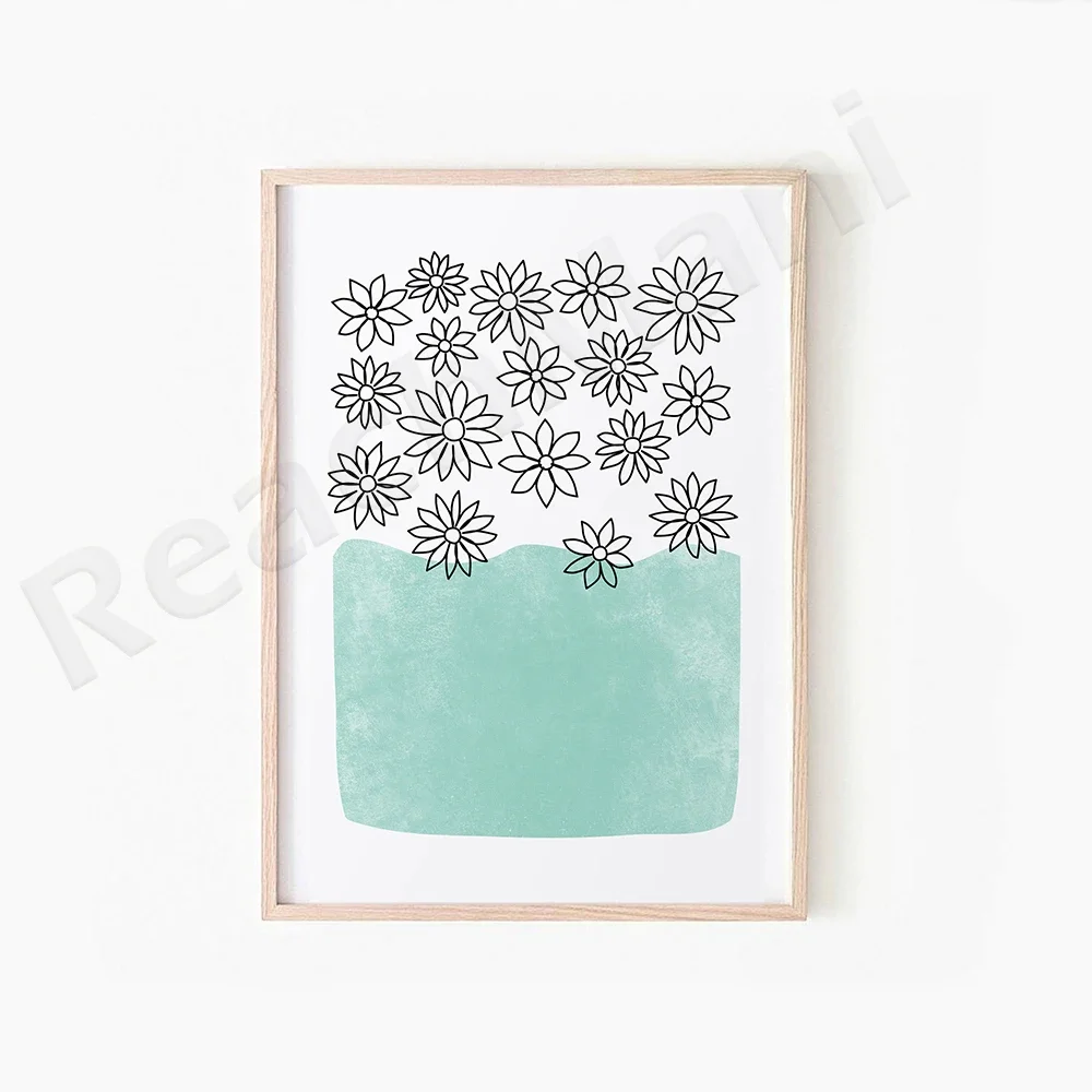 Pastel print, abstract floral print wall art, modern abstract art, home decor poster