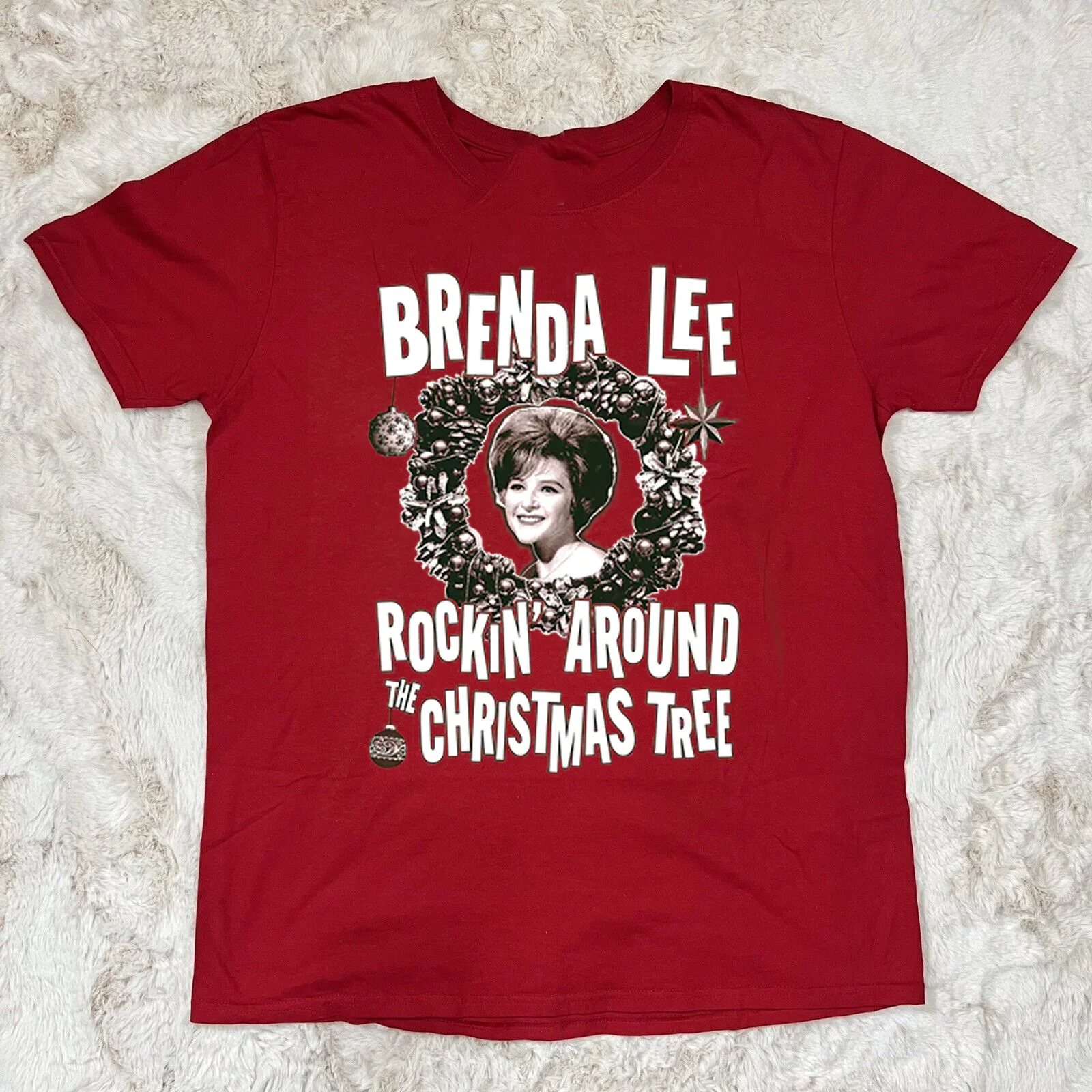 Brenda Lee Rockin' Around The Christmas Tree Gift For Fan S to 5XL Red T-shirt T