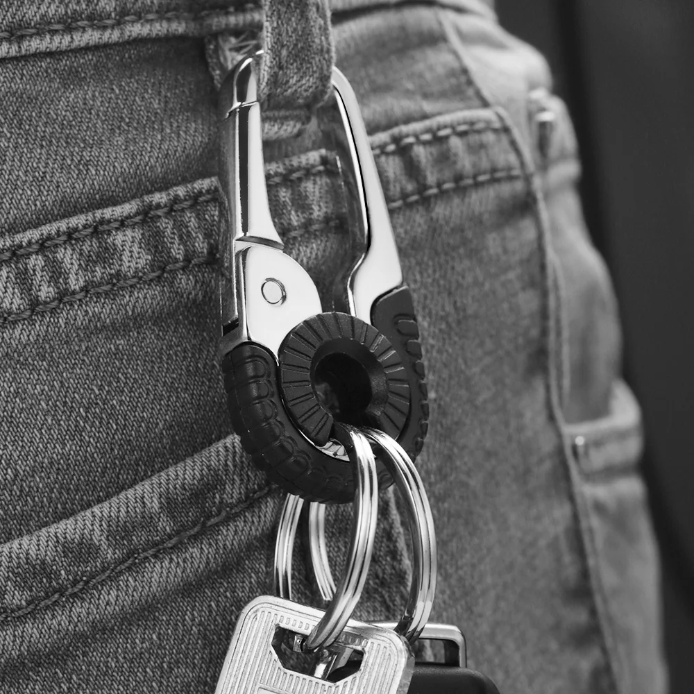 Creative Car Keychain Fashion Key Chain Ring Holder Keyring Camping Climbing Metal For Men Car Styling Auto Accessories K431