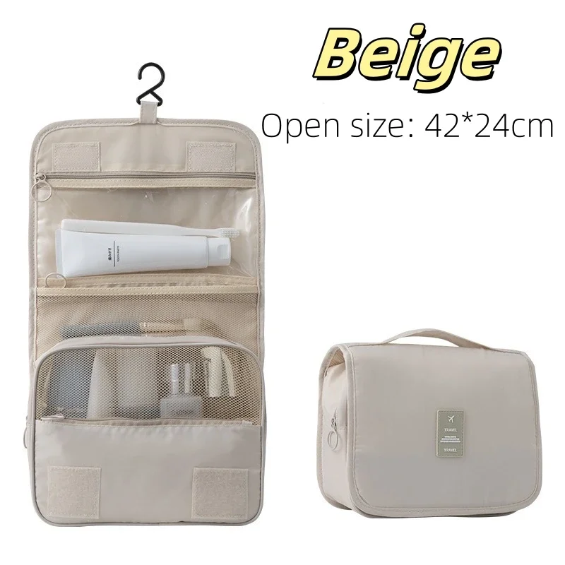Hoge kwaliteit reismake-up tas Waterdichte toiletartikelen Organizer Dames Neceser Badkamer Haak Waszakje Haak Make-up opbergtas