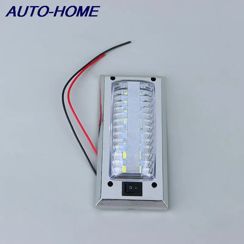 LED 12V-24V Panel Light Car Interior Reading Lamp High Brightness Cabin Lights for Van Truck RV Boat Camper Lights Switch On Off image 5