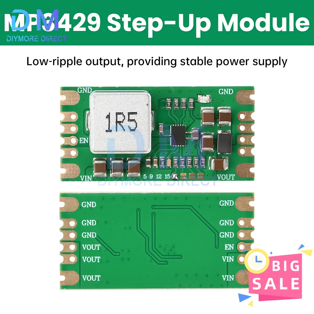 DC-DC Step up Module 3-14V to 5V/9V/12V/15V MP3429 Boost Power Module Lithium Battery Boost Module 21A
