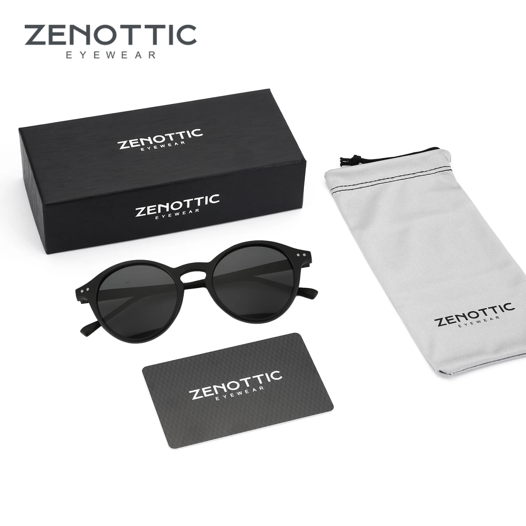 ZENOTTIC Retro Round Night Vision Yellow Sunglasses Men Women Goggles Glasses UV400 Sun Glasses Driver Night Driving Eyewear