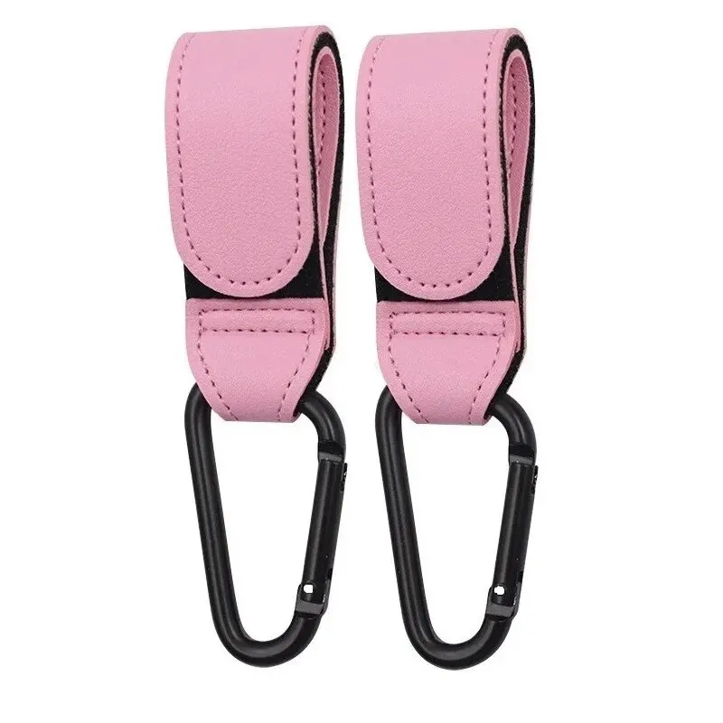 2 stuks lederen winkelwagenhaken kinderwagen haak PU verstelbare kinderwagen haak organisator luiertas hanger kinderen reisaccessoires