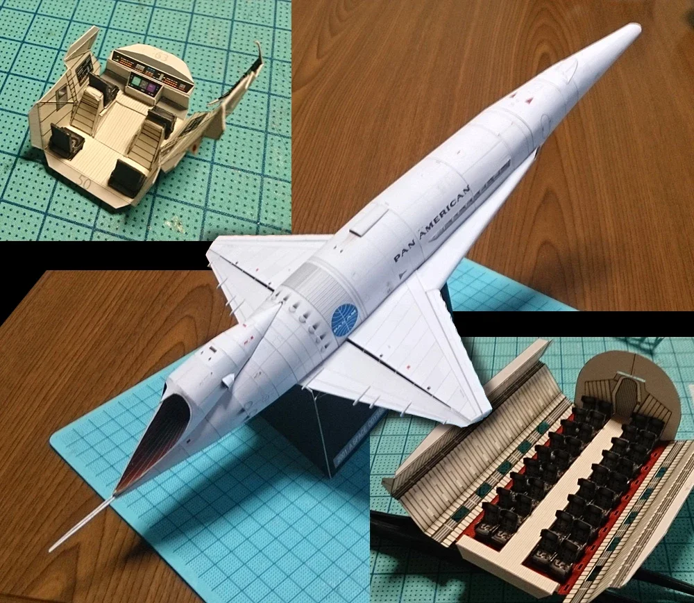 2001: A Space Odyssey The Orion III Spaceplan Cardmodel DIY Handcraft PAPER MODEL KIT Handmade Toy Puzzles
