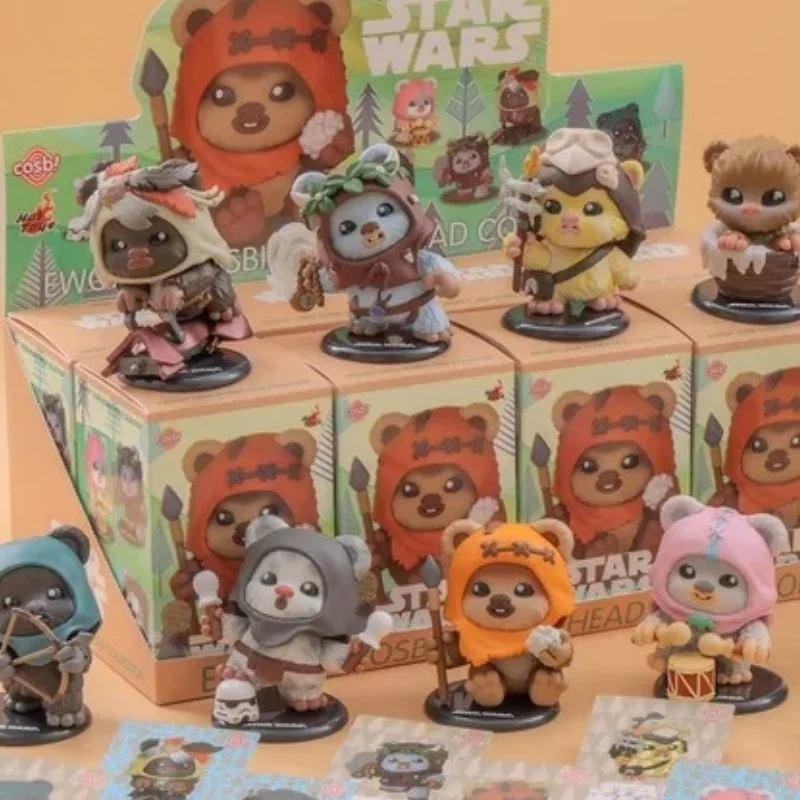 

Star Wars Ewok Blind Box Mystery Mini Figure Car Hanging Ornament Desk Decor Lucky Surprise Gift Cosbi Style Mysterious Box