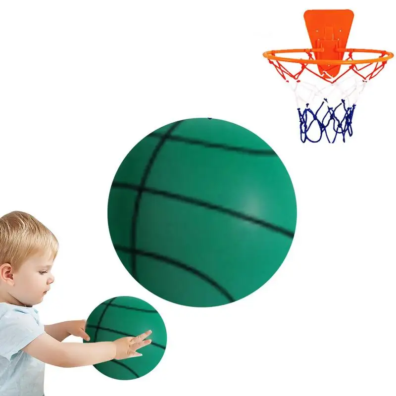 Mute Basketball Size 7 Indoor Training Ball Silent Basketball 24cm No.3/5/7 High-Density Soft Foam Basketball For Kids Adult