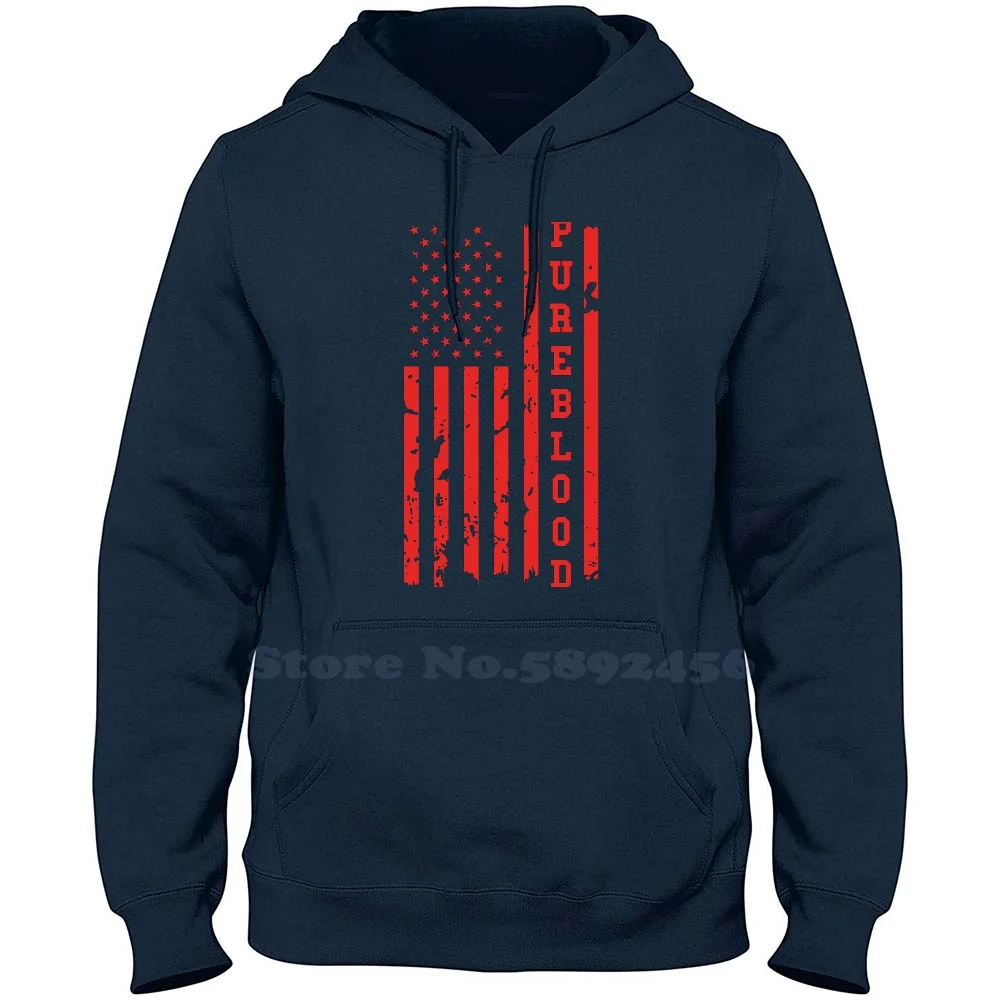 Pureblood Distressed American Flag Fashion 100% cotton Hoodies High-Quality Sweatshirt