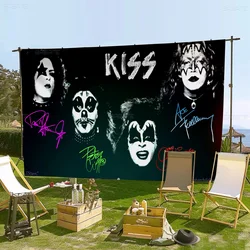 K-Kiss Band Cartoon Flag Art Science Fiction Room Home Decor Wall Hanging Home Decor Banner